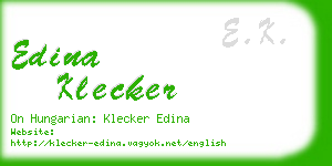 edina klecker business card